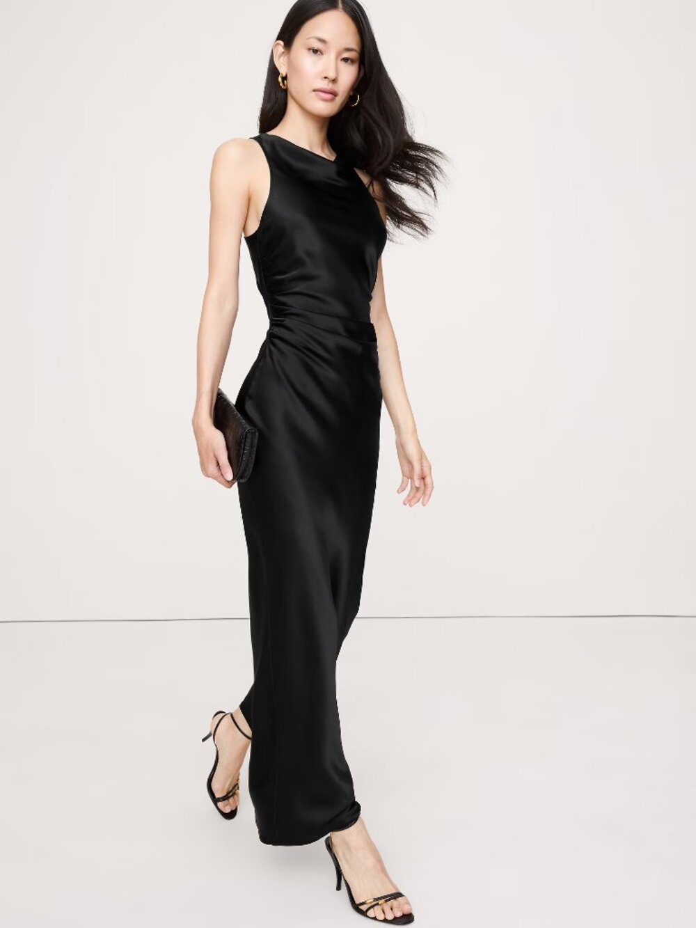 Banana Republic Silk Cowl-Neck Gown Size 8 NWT